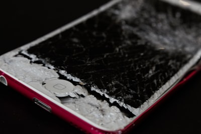 Broken ipod screen. 