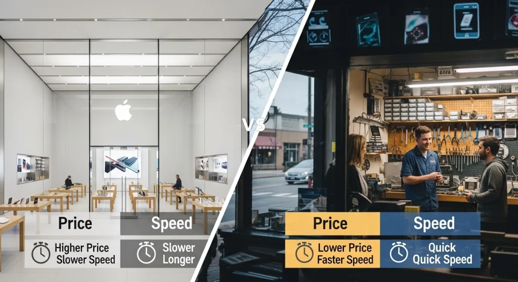 Apple Store vs Local Repair Shop in Bloomington: Price & Speed Compared (2026 Guide)