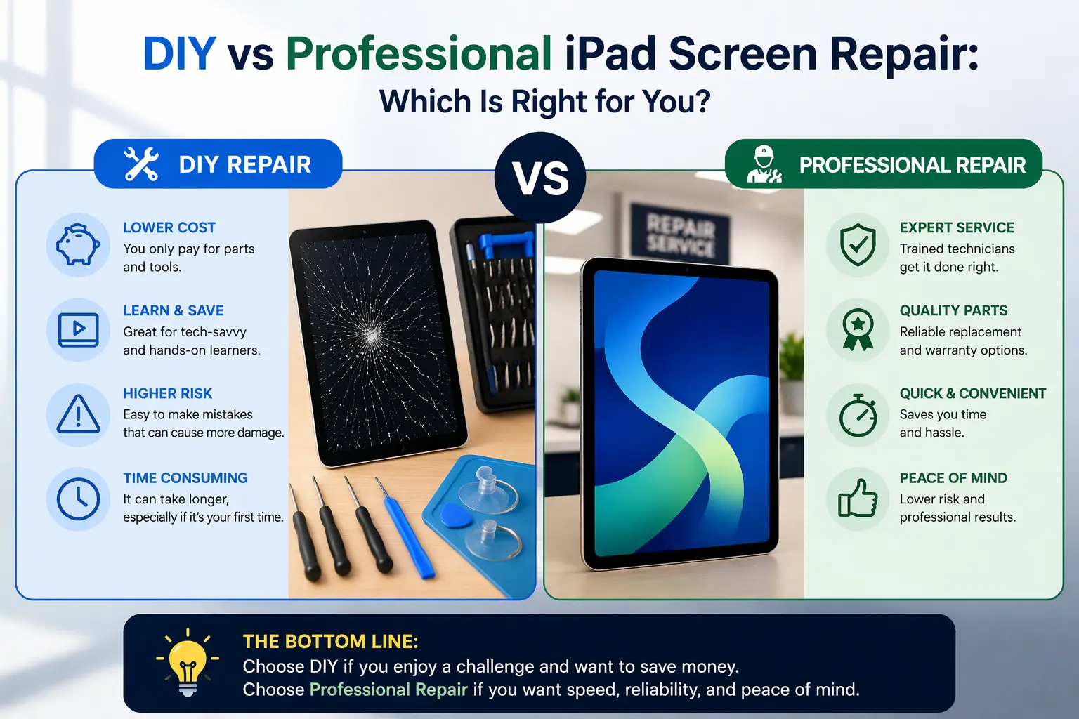 DIY vs Professional iPad Screen Repair