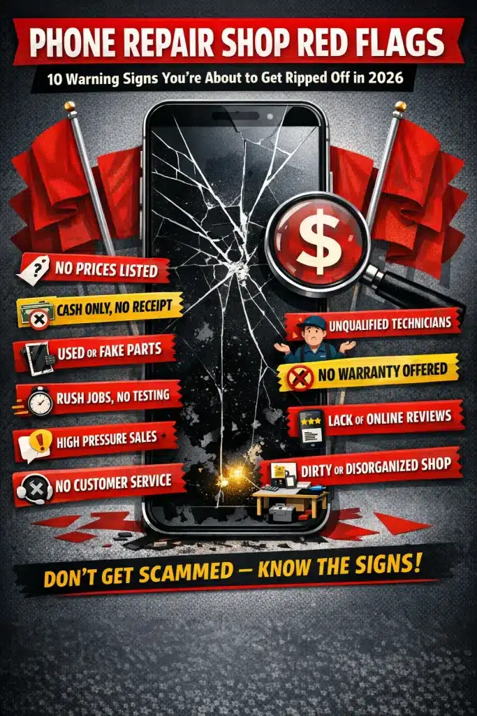 Phone Repair Shop Red Flags: 10 Warning Signs You’re About to Get Ripped Off in 2026