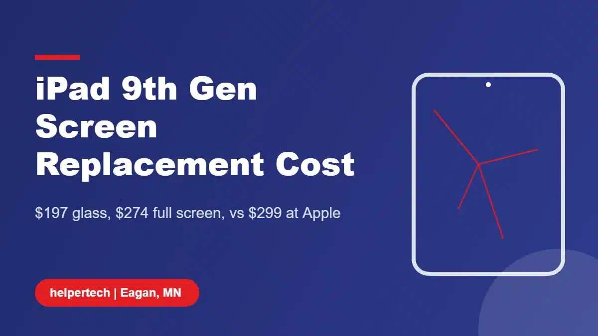 iPad 9th generation screen replacement cost
